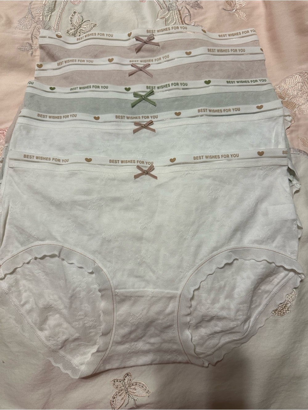 women panties underwear modal material Floral Print Lace-Trim Briefs S